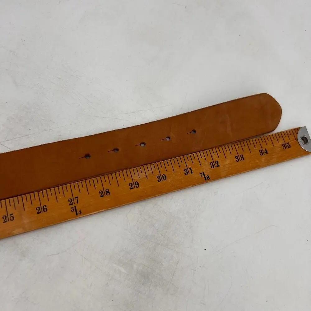 Vintage Diesel Belt Mens 30 Brown Only the Brave Mohican Buckle Pelle Leather